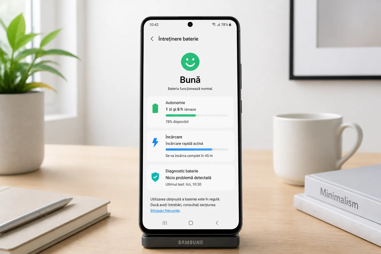 starea bateriei Samsung și verificarea acumulatorului telefonului